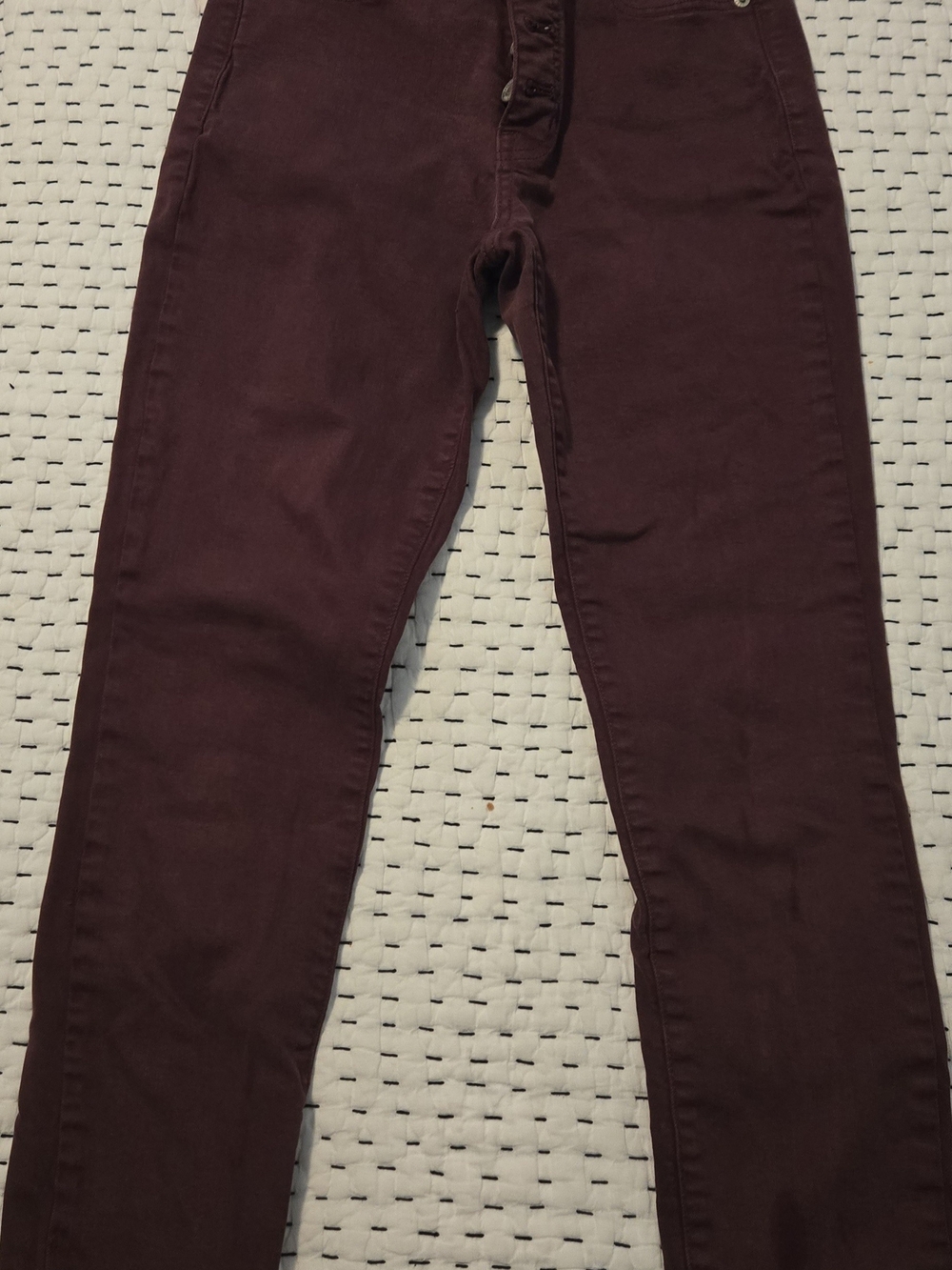 Lucky Hayden 28 Mid-Rise Skinny Jeans in Burgundy